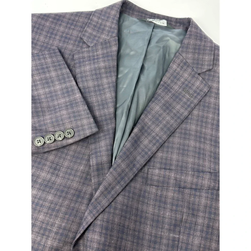Jos A Bank Sport Coat Mens 44S Traveler Plaid Wool Blazer Tailored Fit Y7
